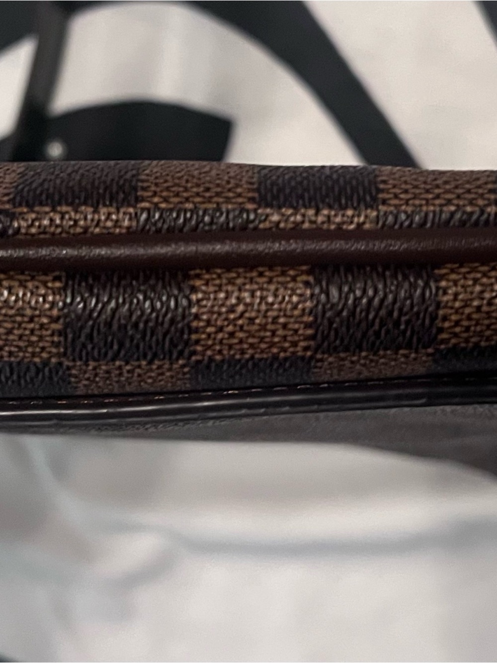 Checkerboard Brown Crossbody Bag - Picture 7 of 9